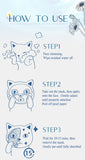 How to use Serenity Blue Cat Chamomile Hyaluronic Acid Moisturizing Soothing Mask- three steps